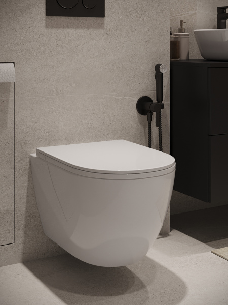 Унитаз подвесной безободковый TORNADO Agger AT12150  сиденье с микролифтом