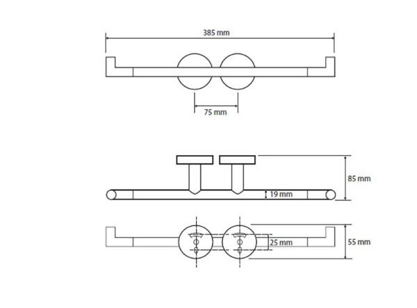 Двойной держатель туалетной бумаги Bemeta Omega 104201072