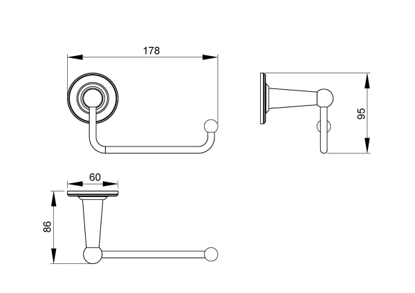 Бумагодержатель Timo Nelson 150041/00