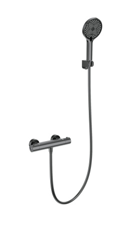Смеситель для душа с термостатом WONZON & WOGHAND INN 3, темный графит WW-B2012-A-BGG