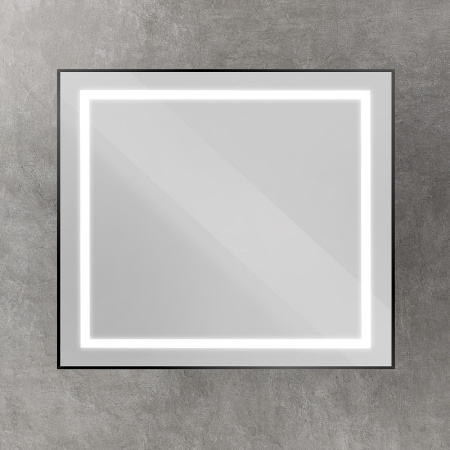 Зеркало (90х80) BelBagno Kraft SPC-KRAFT-900-800-SENS-NERO с подсветкой