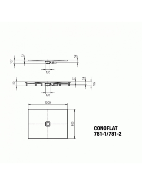 Поддон для душевой кабины (80х100) Kaldewei CONOFLAT 465148040001