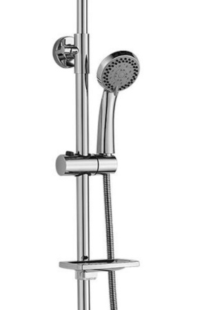 Смеситель Rossinka Q для ванны и душа с регулируемой высотой штанги, поворотным изливом и лейкой (Q02-46)