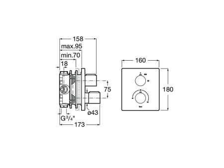 Смеситель для душа Roca T-2000 5A2C88C00