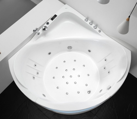 Акриловая ванна (165х165) Gemy G9247 K с гидромассажем, универсальная
