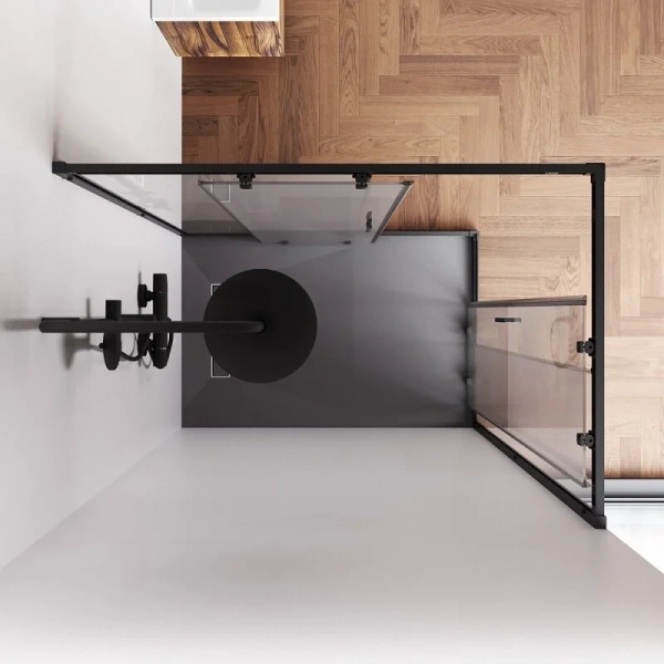 Душевой уголок (120х80) Am.Pm Gem W90G-403-120280-BT черный матовый