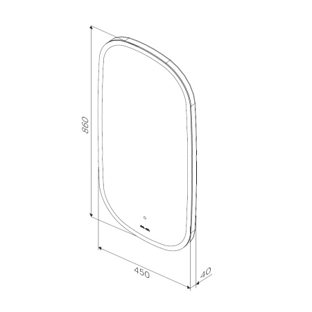 Зеркало (45х86) Am.Pm  Func M8FMOX0451WGH