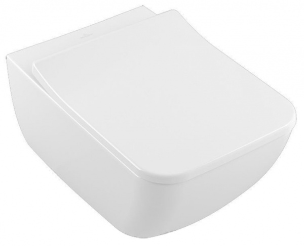 Унитаз подвесной безободковый Villeroy&Boch Legato 5663RSR1, с крышкой сидением Legato 9M95S101