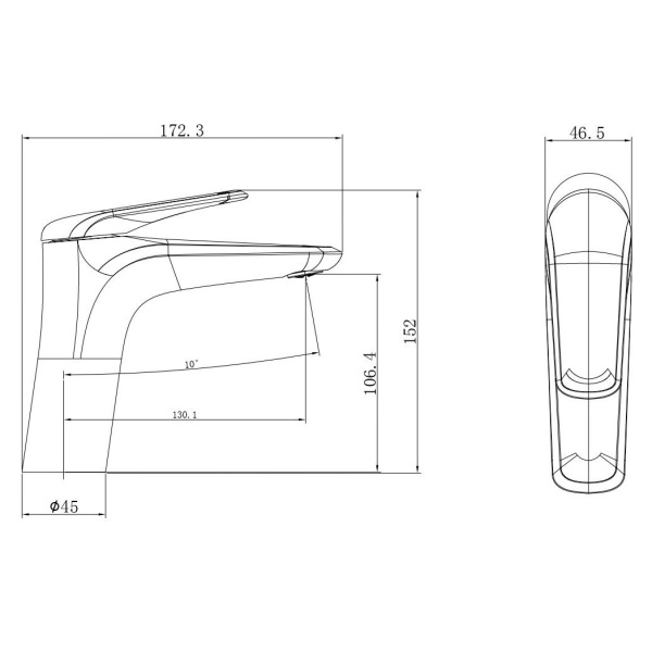 Смеситель для раковины WONZON & WOGHAND Elbe, брашированное золото WW-A41222-BG Смеситель для раковины WONZON & WOGHAND Elbe, брашированное золото WW-A41222-BG
