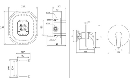 Смеситель для душа Ravak Rosa RS 066.00 X070049
