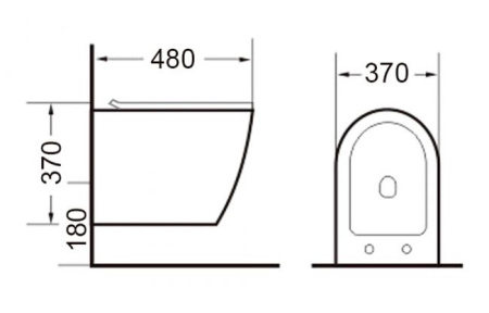 Унитаз подвесной Timo Kulo TK-403 MB
