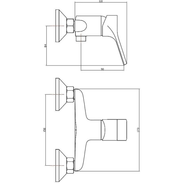 Смеситель для душа ESKO EIGER (EG 80)