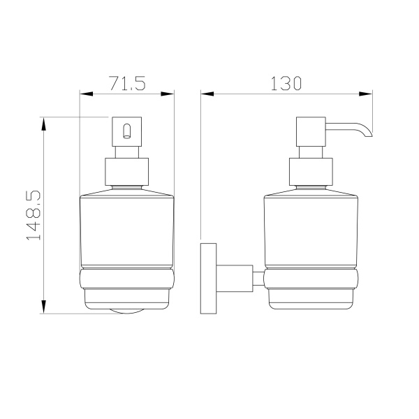 Дозатор мыла WONZON & WOGHAND EASY, хром WW-8133