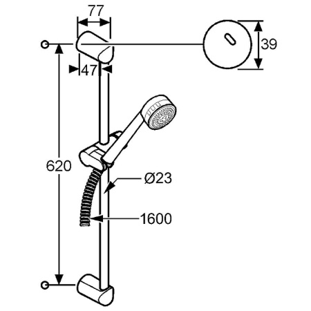 Душевой гарнитур Kludi Zenta 6083005-00