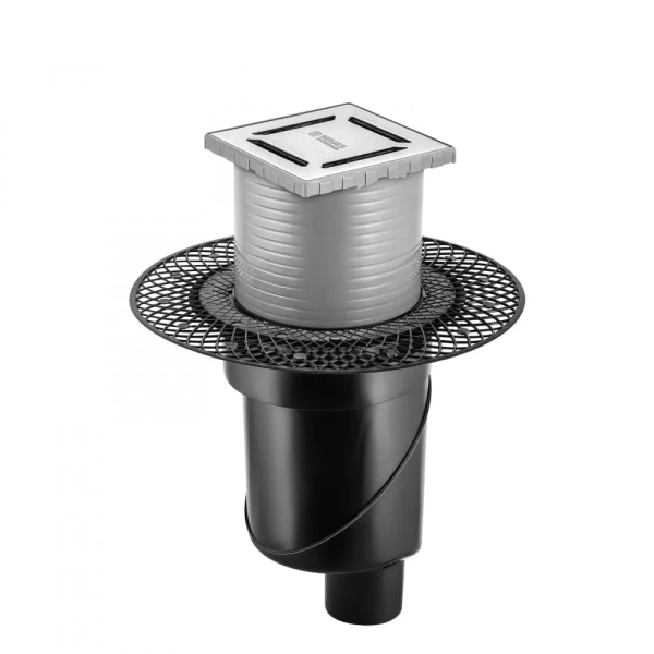 Душевой трап (10х10) Berges Wasserhaus Platz Norma 091058 хром глянец