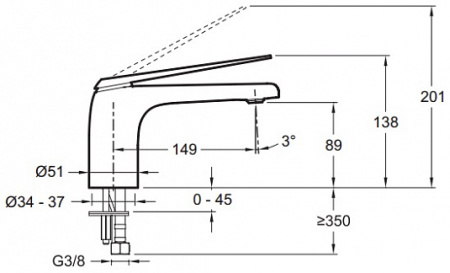 Смеситель для раковины Jacob Delafon Avid E97345-ND-CP