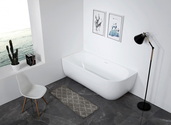 Акриловая ванна (170х75) ABBER AB9315 L без гидромассажа, белый