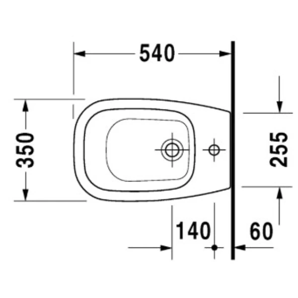 Биде напольное DURAVIT D-CODE 22381000002