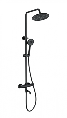 Душевая система с термостатом WONZON & WOGHAND CAPSULE, черный матовый WW-B3031-A3-MB