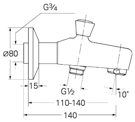 Излив для ванны Grohe 13435 000 (13435000)