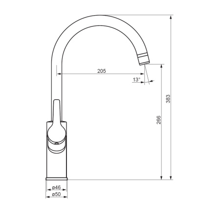 Смеситель для кухни с подключением к фильтру Damixa Eclipse 310721000