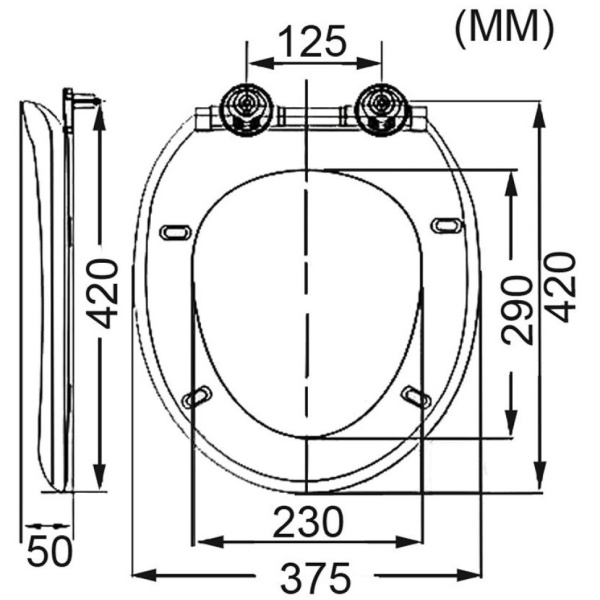 Сиденье для унитаза с микролифтом из дюропласта Art&Max Forli AM020SC