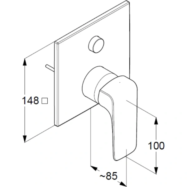 Смеситель для ванны Kludi Ameo 417590575