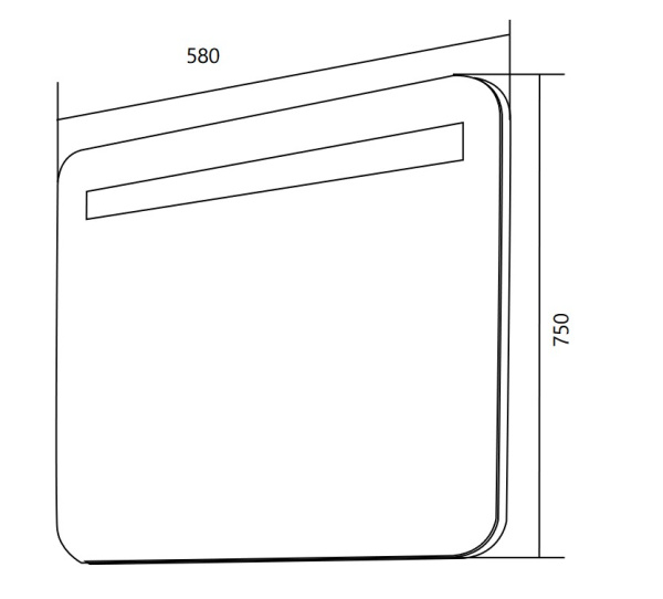Зеркало (58х75)  1Marka Гармоника 60 Лайт У23253