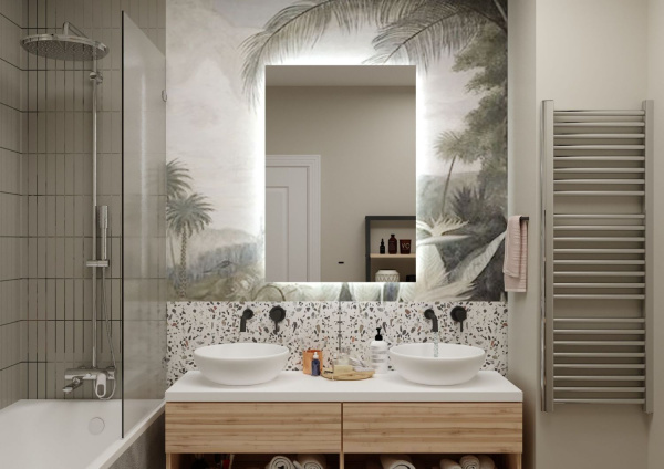 Зеркало с подсветкой Art&Max Perugia AM-Per-700-1000-DS-F