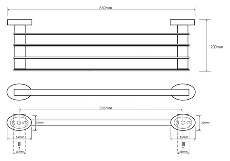 Полочка для полотенец Bemeta Oval 118412181