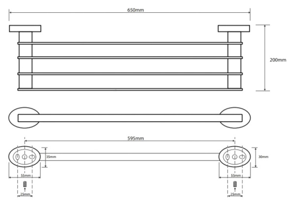 Полочка для полотенец Bemeta Oval 118412181 Полочка для полотенец Bemeta Oval 118412181