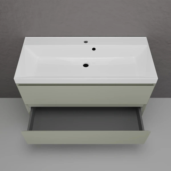 Тумба подвесная без раковины 100 см Style Line Манхэттен ЛС-00002358 оливковый матовый