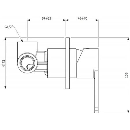 Смеситель для душа Cezares Glam GLAM-DIM-OI