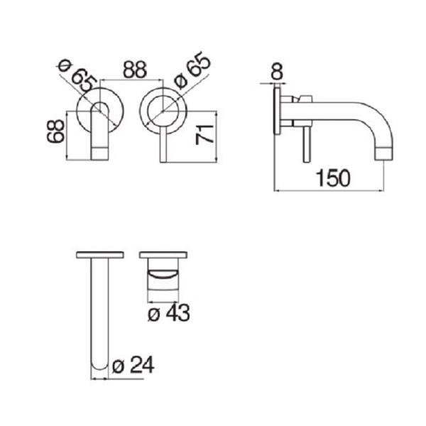 Смеситель для раковины Nobili Live LV00199BM