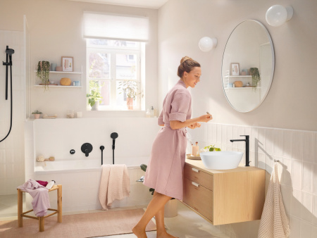 Смеситель для ванны встраиваемый Hansgrohe Rebris S 72466670 черный матовый