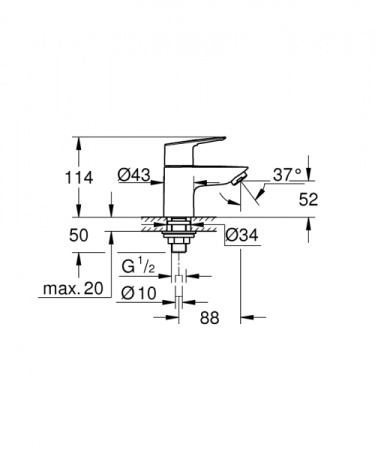 Кран для раковины Grohe BauLoop New 20422001