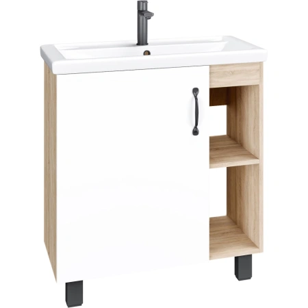 Тумба напольная Grossman ФЛАЙ-70 см 107001  дуб сонома/белая