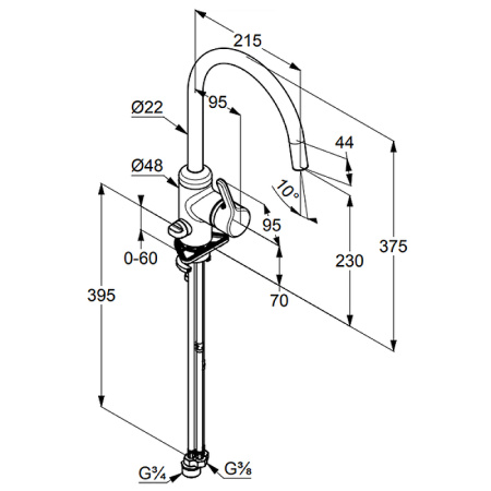 Смеситель для кухни Kludi Bingo Star 428360578