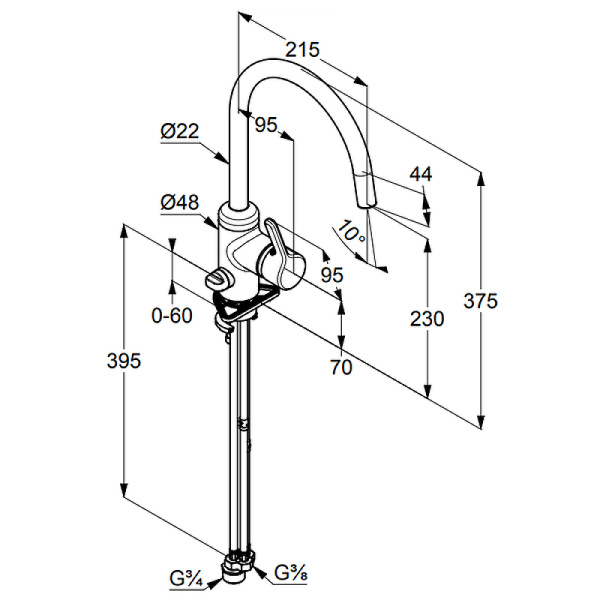 Смеситель для кухни Kludi Bingo Star 428360578