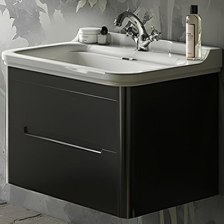 Тумба подвесная без раковины Kerasan Waldorf 925631 Nero matt