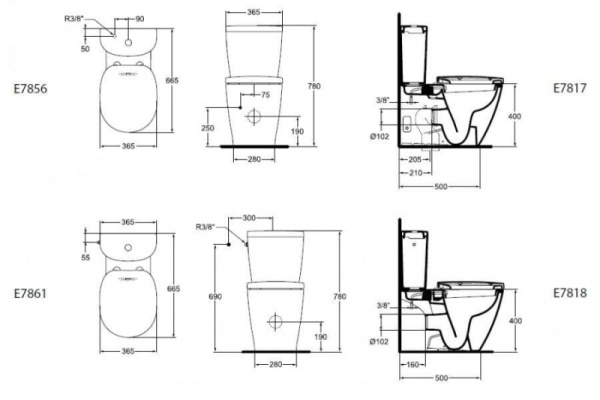 Бачок для унитаза Ideal Standard Connect E786101 Бачок для унитаза Ideal Standard Connect E786101