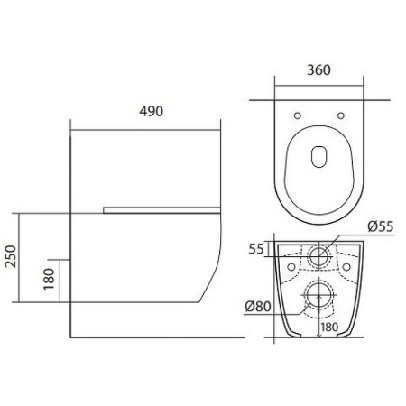 Унитаз подвесной Aquatek Европа AQ1106-00