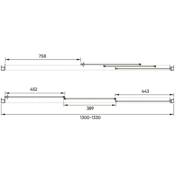 Душевая дверь Veconi Vianno VN-31, (130х195) VN31-130-01-C5