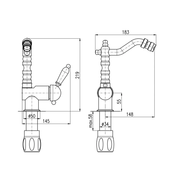 Смеситель для биде Rav Slezak Labe L508.5/9