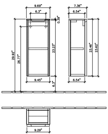 Пенал Villeroy&Boch Subway 2.0 A820FRFQ