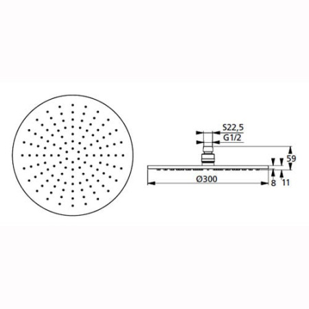 Верхний душ Ideal Standard IdealRain B9443AA
