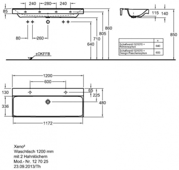 Раковина Keramag Xeno2 127025000