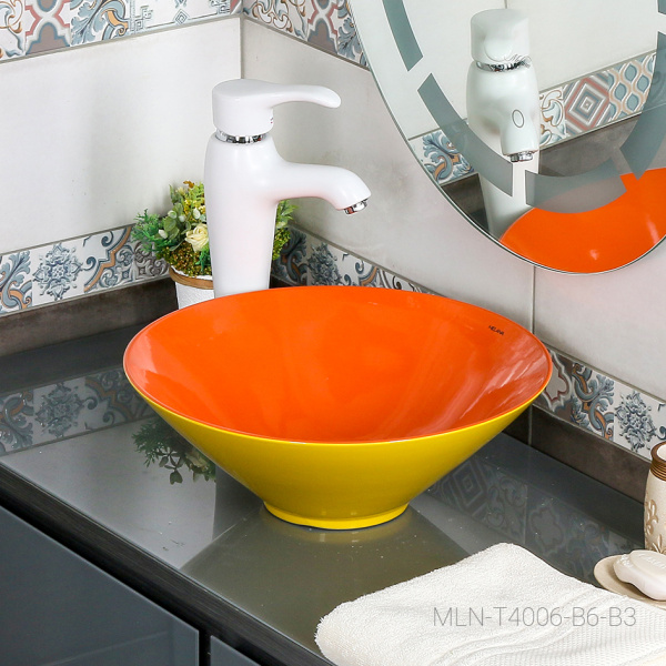 Раковина накладная (40,5х40,5) Melana T4006-B6+B3-806