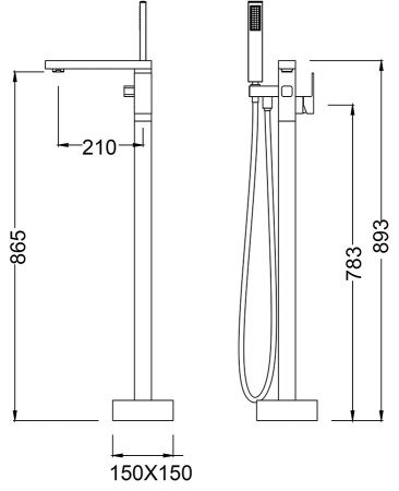 Смеситель для ванны Timo Selene 2200/00Y-CR chrome