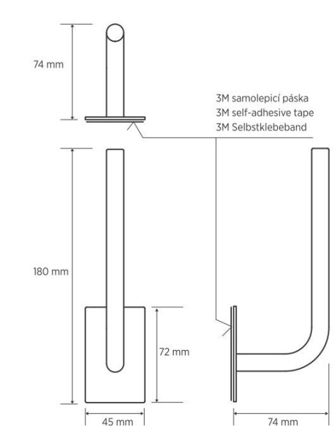 Держатель запасного рулона, черный Bemeta Easy 163112230